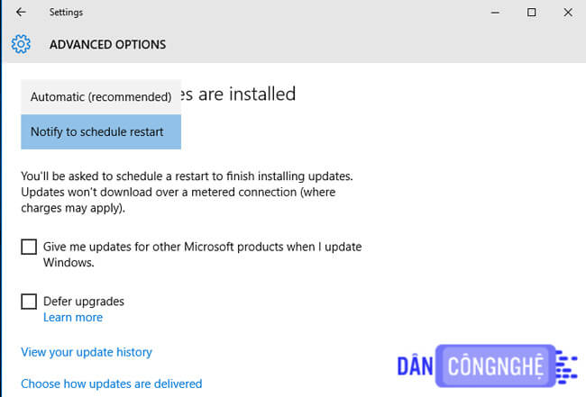 Tắt Windows Update bằng Administrative Tools